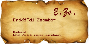 Erdődi Zsombor névjegykártya
